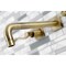 Kingston Brass KS6023DFL Wall Mount Tub Faucet, Antique Brass KS6023DFL - alternate 3